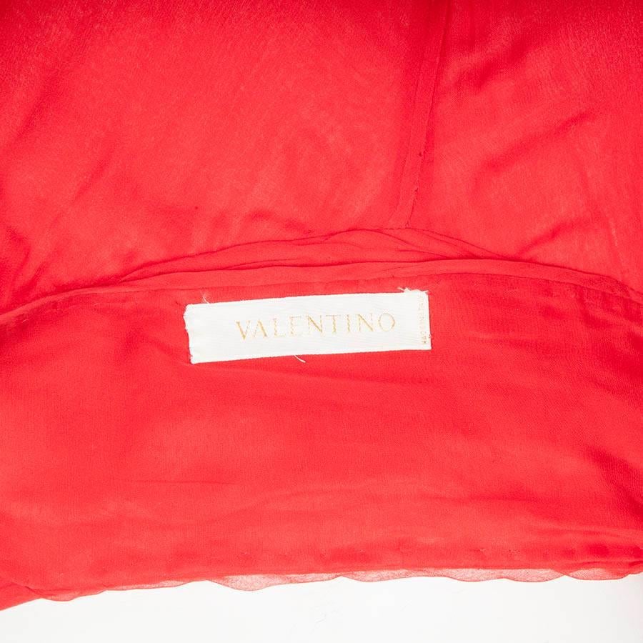 Valentino Evening Red Silk Long Dress 5