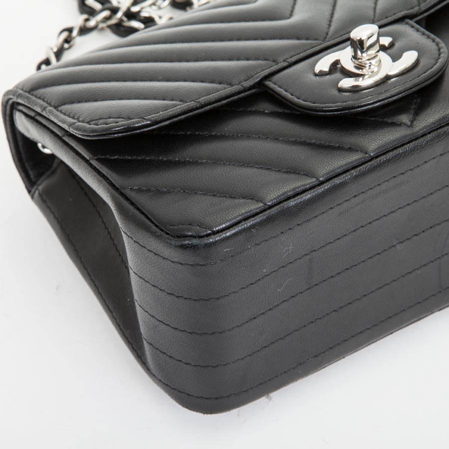 Mini Chanel Quilted Black Lamb Leather Shoulder Bag 1