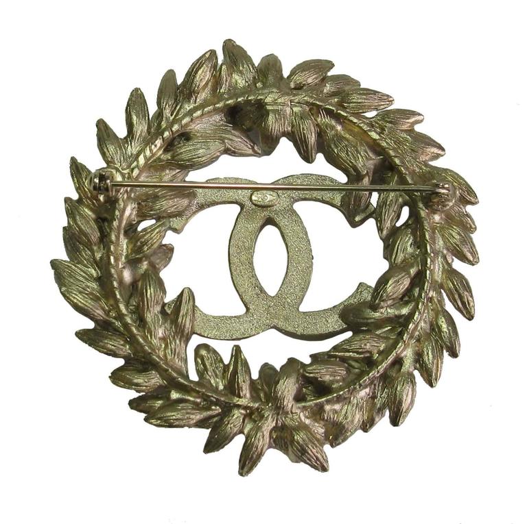 CHANEL Brooch Ear of Wheat Gilt Metal