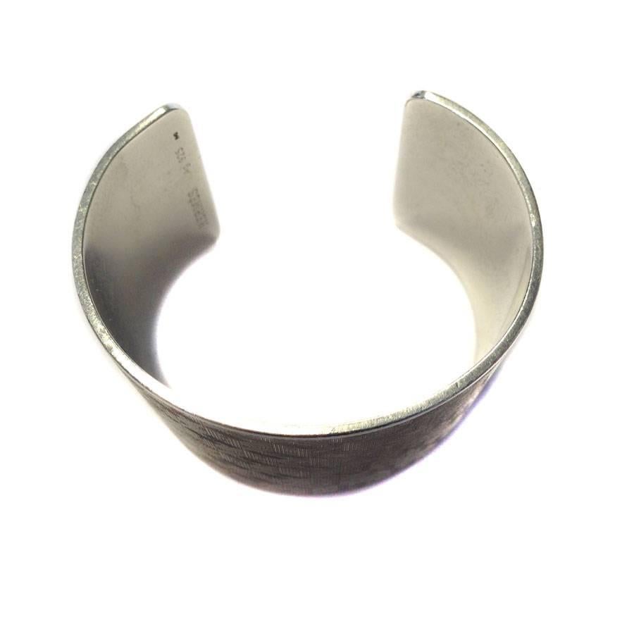 HERMES Cuff in silver sterling In Excellent Condition In Paris, FR