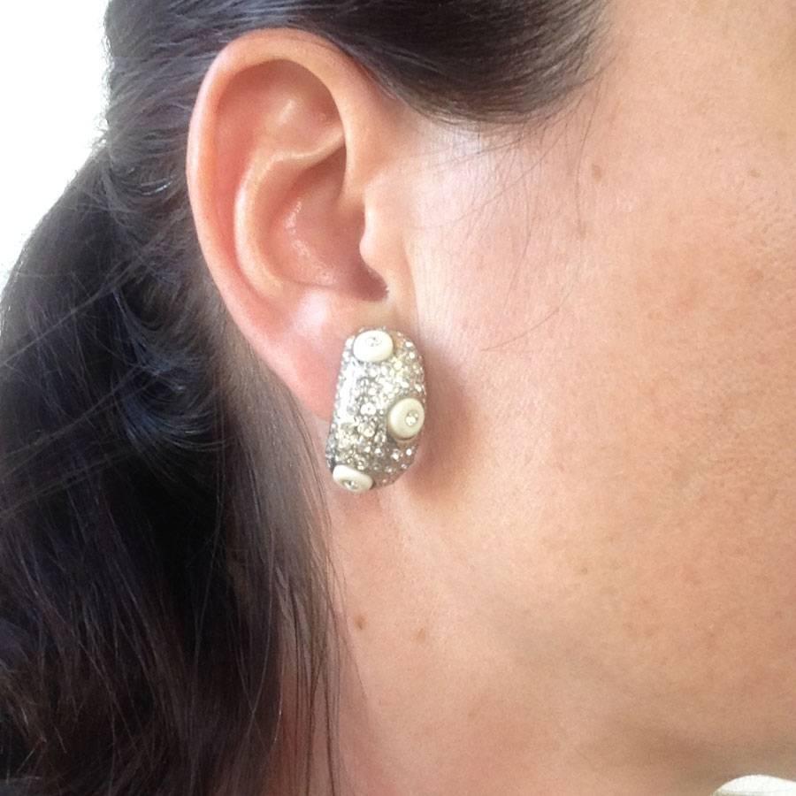 Women's VALENTINO Vintage Ear Clips with Rhinestones
