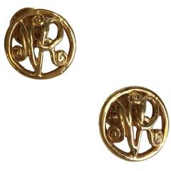 NINA RICCI Cufflinks Gilt Metal 3