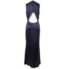 Chanel Navy Blue Evening Dress 42FR