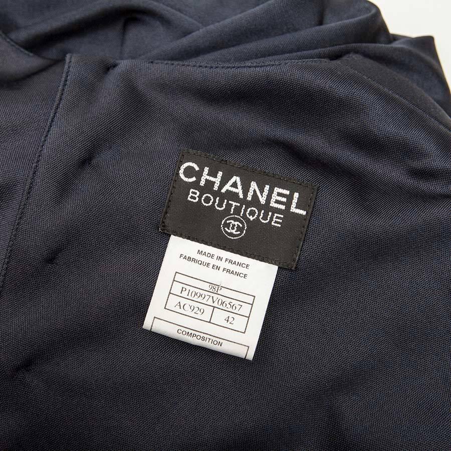 Chanel Navy Blue Evening Dress 42FR 1