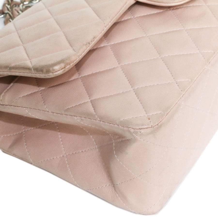 CHANEL Timeless Flap Shoulder Bag in Pink Leather  1