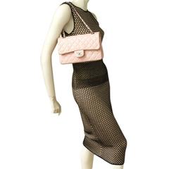CHANEL Timeless Flap Shoulder Bag in Pink Leather