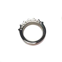 Balenciaga Ring in Silver Plated Metal Size 54