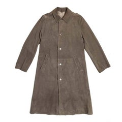 Retro HERMES T 46 Coat in Taupe Reindeer