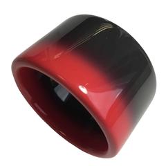 HERMES Bracelet in Red and Gray Lacquered Wood
