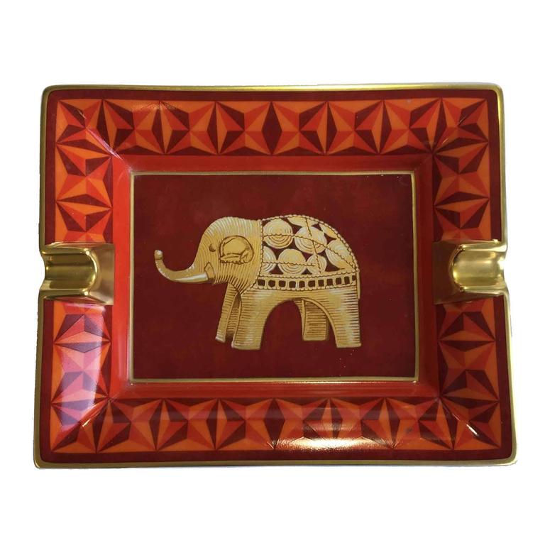 3M HERMES Ashtray in Orange Porcelain at 1stDibs hermes ash tray