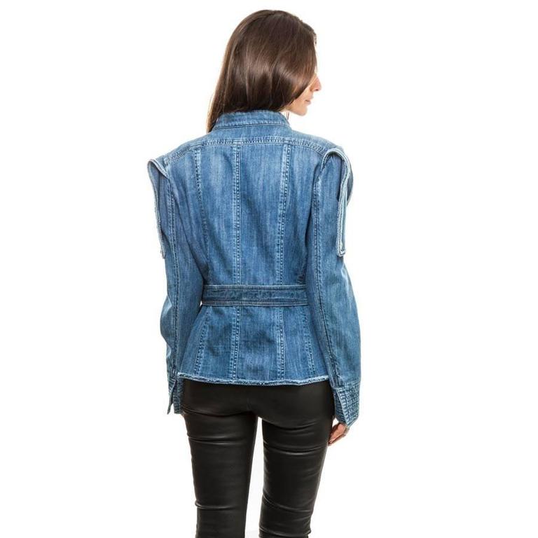 CHANEL Jacket in Blue Denim Size 44FR at 1stDibs | chanel blue jacket ...