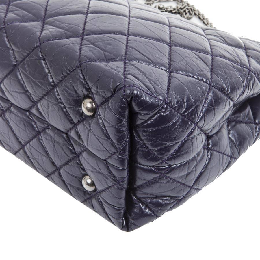 CHANEL Purple Quilted Leather Bag 1