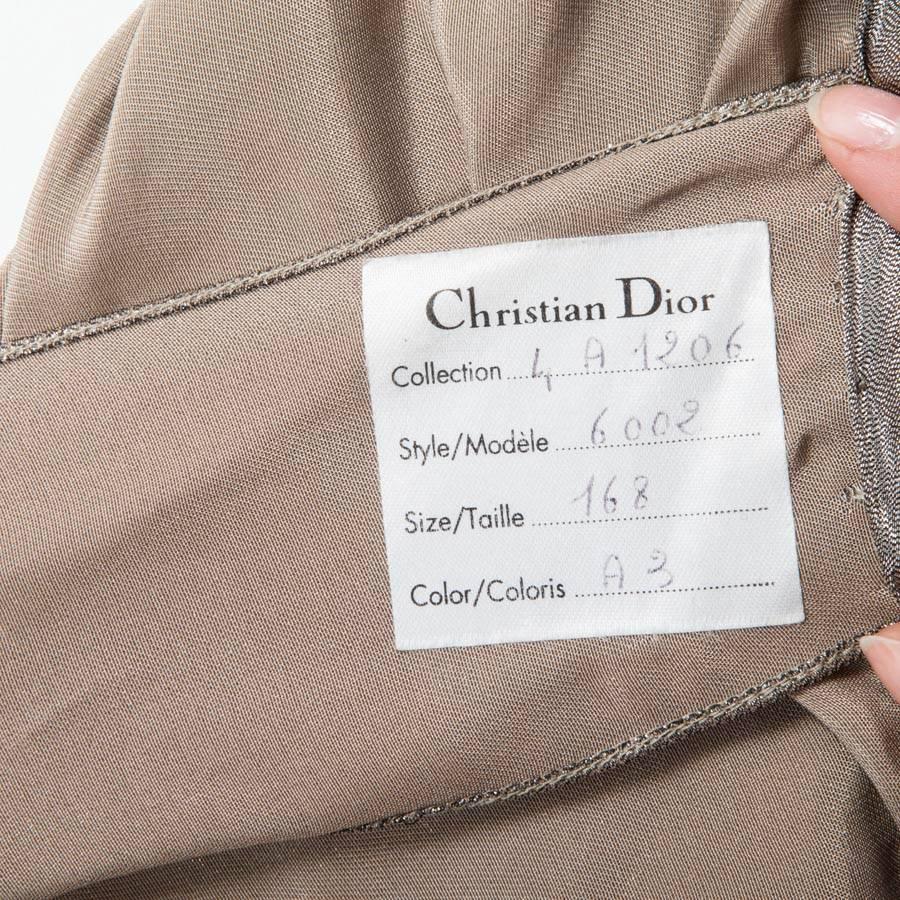 CHRISTIAN DIOR Evening Dress Size 36-38 FR in Ocher Lamé  6