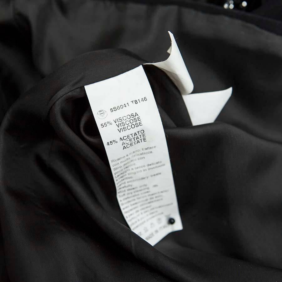 Scherrer Evening Dress Size 42FR in Black Crepe 3