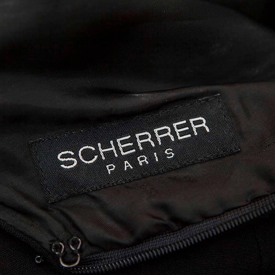 Scherrer Evening Dress Size 42FR in Black Crepe 4