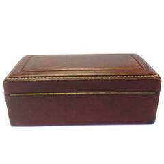 HERMES Vintage Matchbox in Fawn Leather