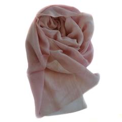 HERMES Stole in Pale Pink Cashmere and Silk