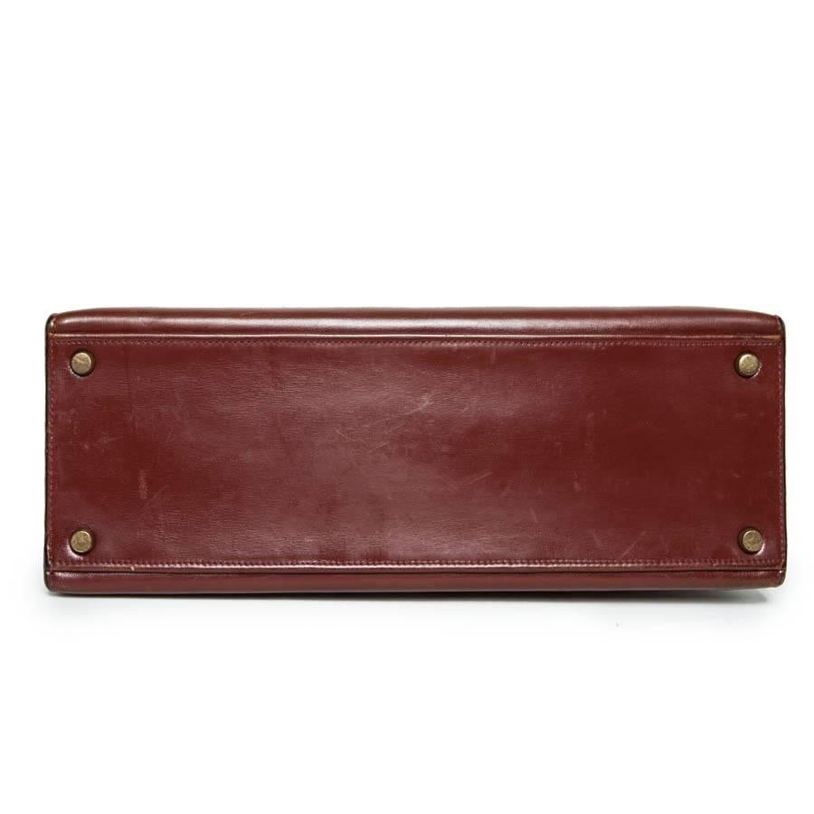 Women's HERMES Vintage Kelly 32 Bag in Brown Brick Leather