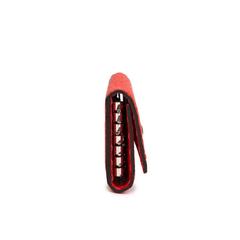 FENDI Keyring in Grained Red Leather