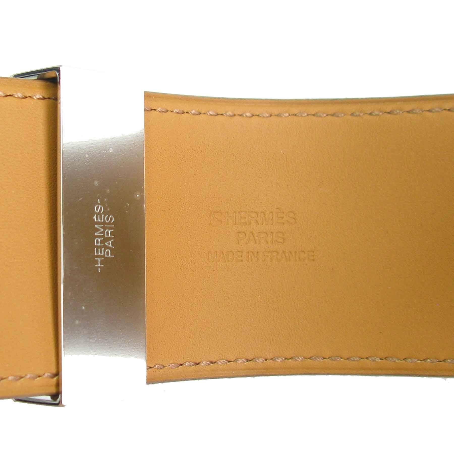 Hermes Calf Leather Tadelakt Sanguine Collier de Chien CDC Cuff Bracelet 1