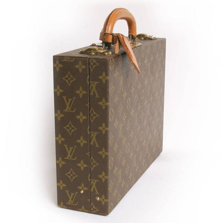 LOUIS VUITTON Jewelry Case in Brown Monogram Canvas For Sale at 1stdibs