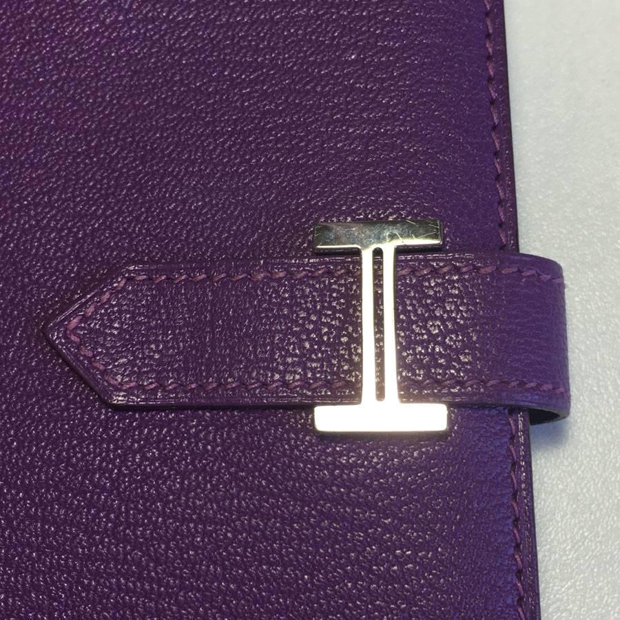 purple leather wallet