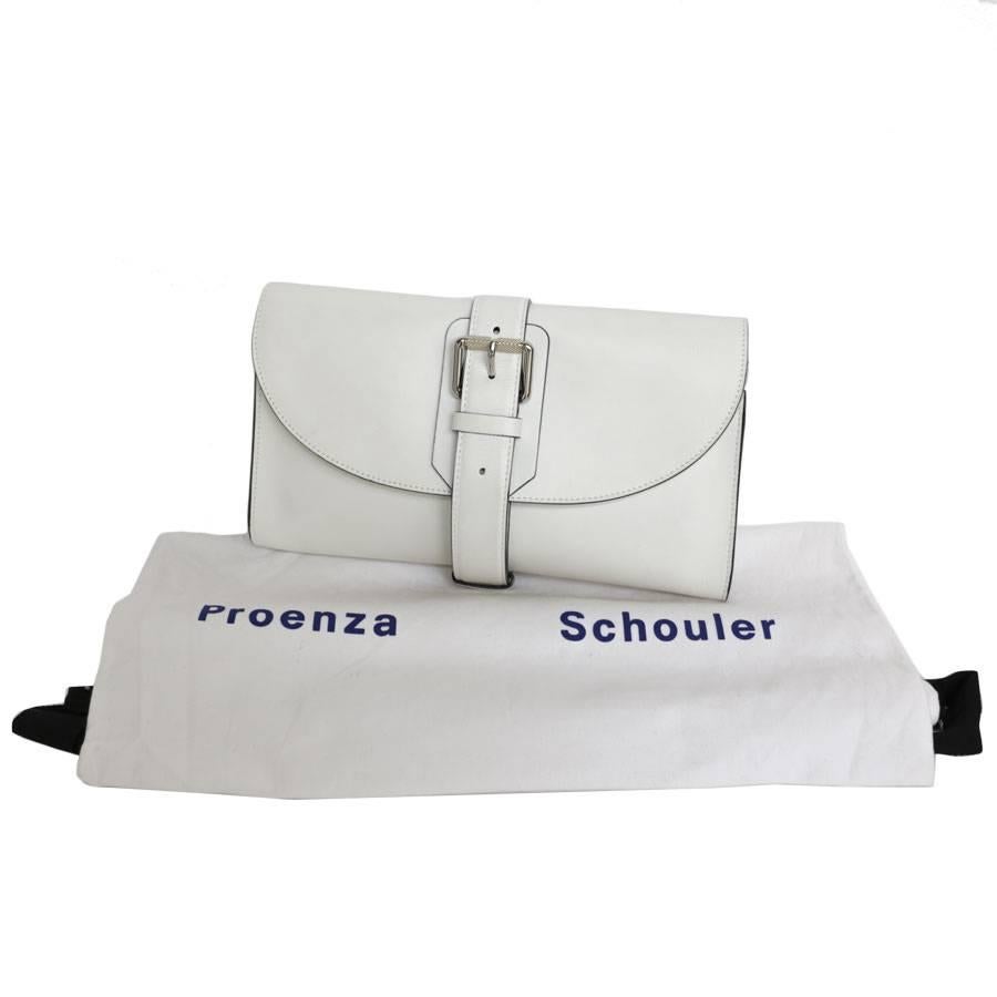 PROENZA SCHOULER White Leather Clutch 1