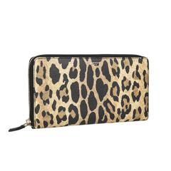 GIVENCHY Zipped Wallet in Polyurethane Leopard Print