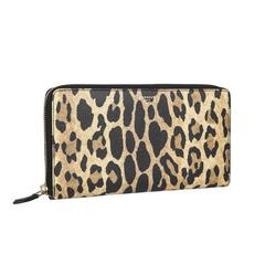 GIVENCHY Zipped Wallet in Polyurethane Leopard Print