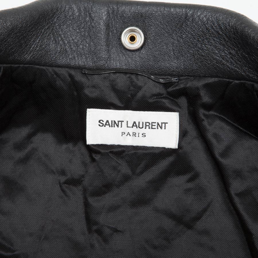  SAINT LAURENT Perfecto Zipped Jacket Size 38 FR in Aged Black Leather 4