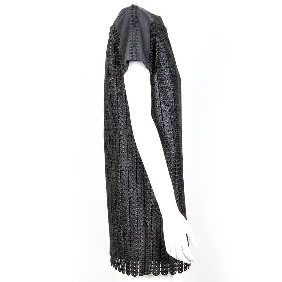 Noir PACO RABANNE - Robe noire en polyester, taille 36FR en vente