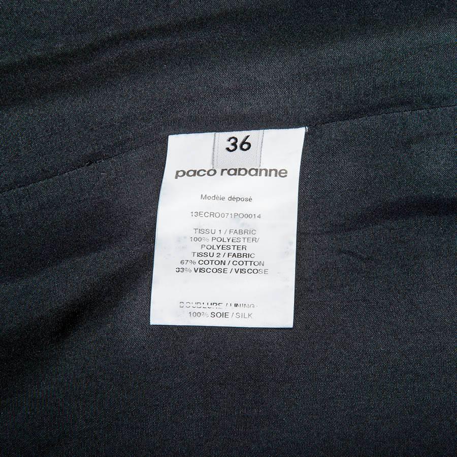 PACO RABANNE - Robe noire en polyester, taille 36FR en vente 5