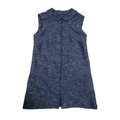 CHANEL Blue Cotton and Wool Dress Size 50FR 12