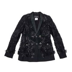 CHANEL Black Lesage Lace Vest Size 36FR 9