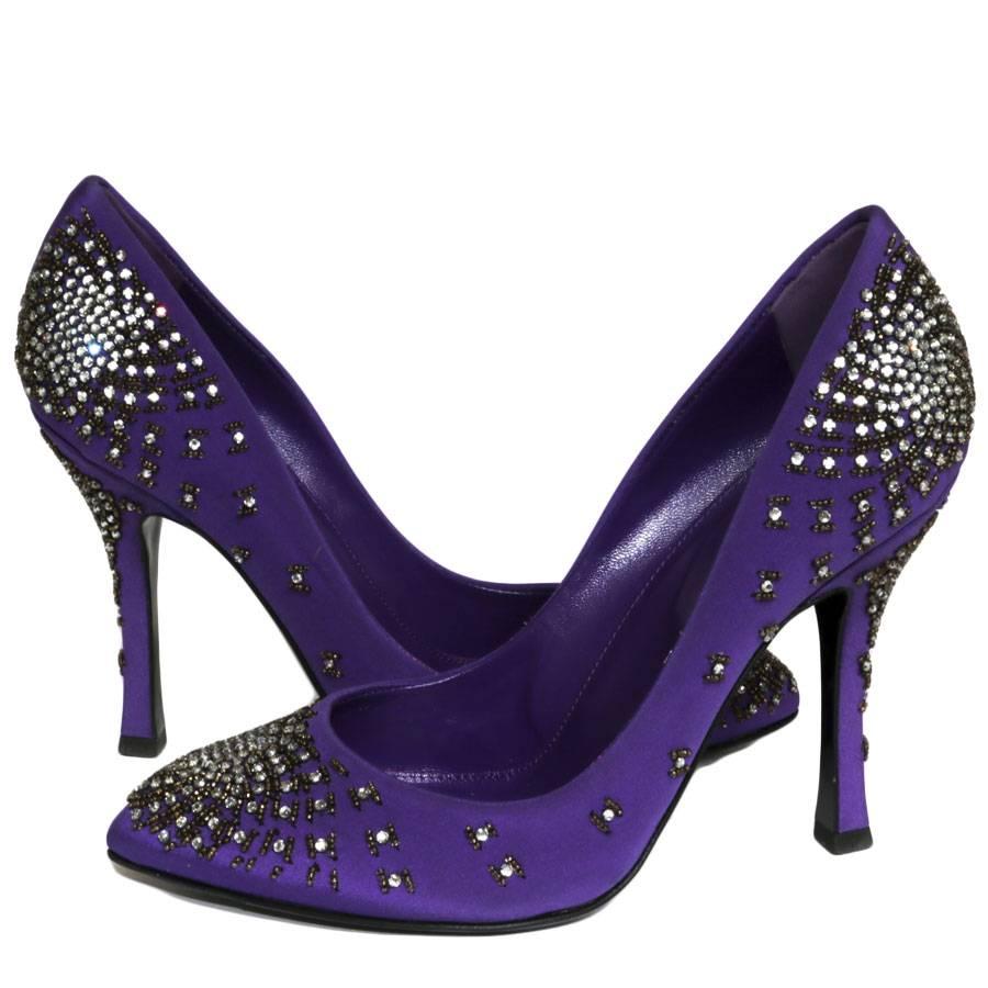 lilac satin heels