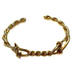 TOM FORD Twisted Bracelet Model 'Barbed Wire' in Vermeil