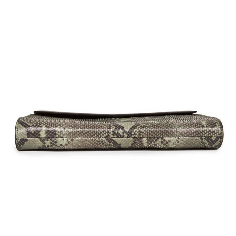 GUCCI Clutch in Green Bronze Colored Python For Sale at 1stDibs | green ...