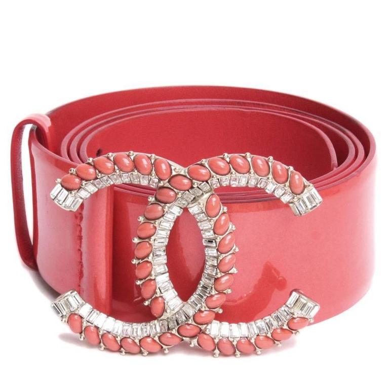 CHANEL Belt in Orange Patent Leather  display picture 1