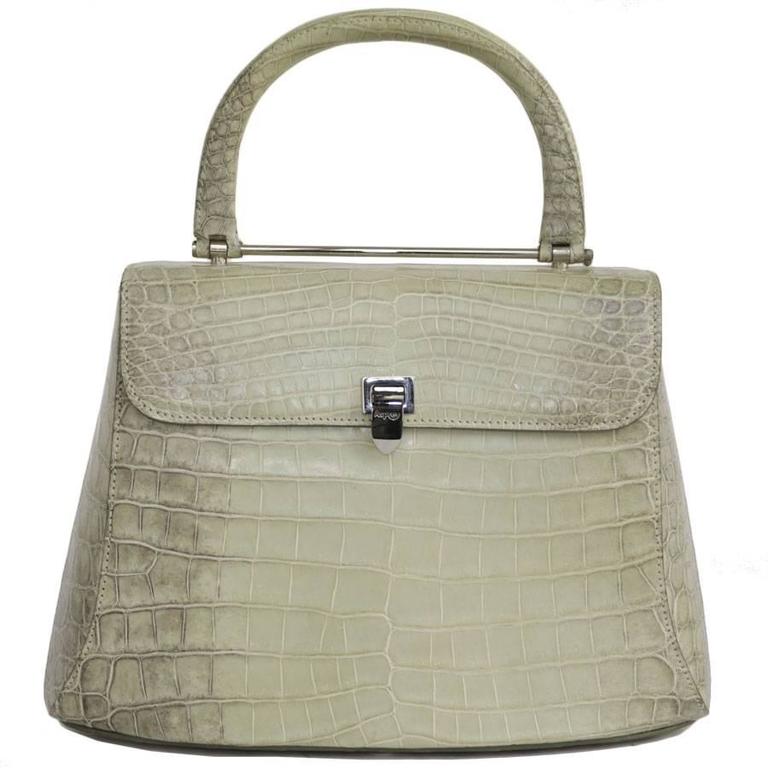 ASPREY Water Green and Light Brown Crocodile Bag For Sale at 1stDibs | asprey  bags sale, asprey crocodile handbag, asprey crocodile bag