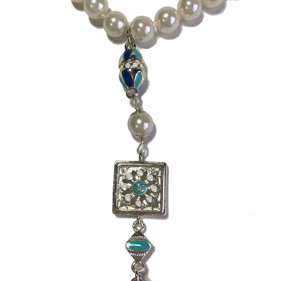 CHANEL Resort 'Paris-Dubai' Collection Pendant Necklace with Pearls  1