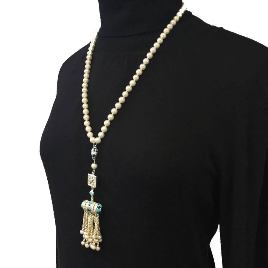Women's CHANEL Resort 'Paris-Dubai' Collection Pendant Necklace with Pearls 
