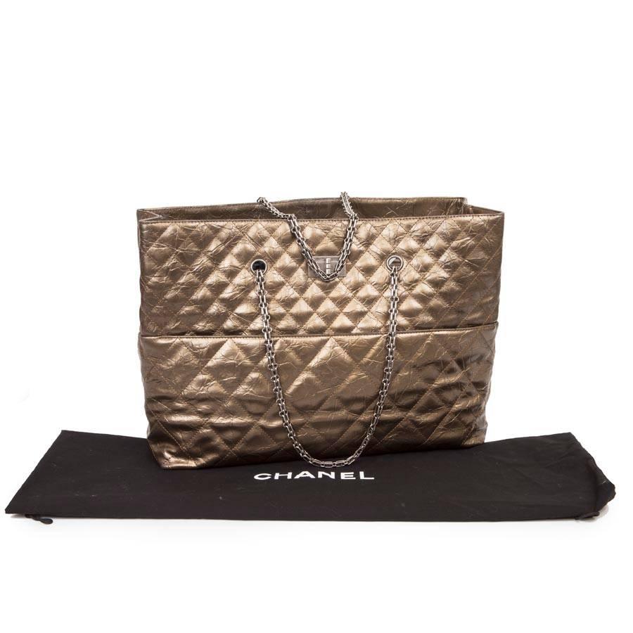 CHANEL Tote Bag Gilded Bronze Aged Leather 2