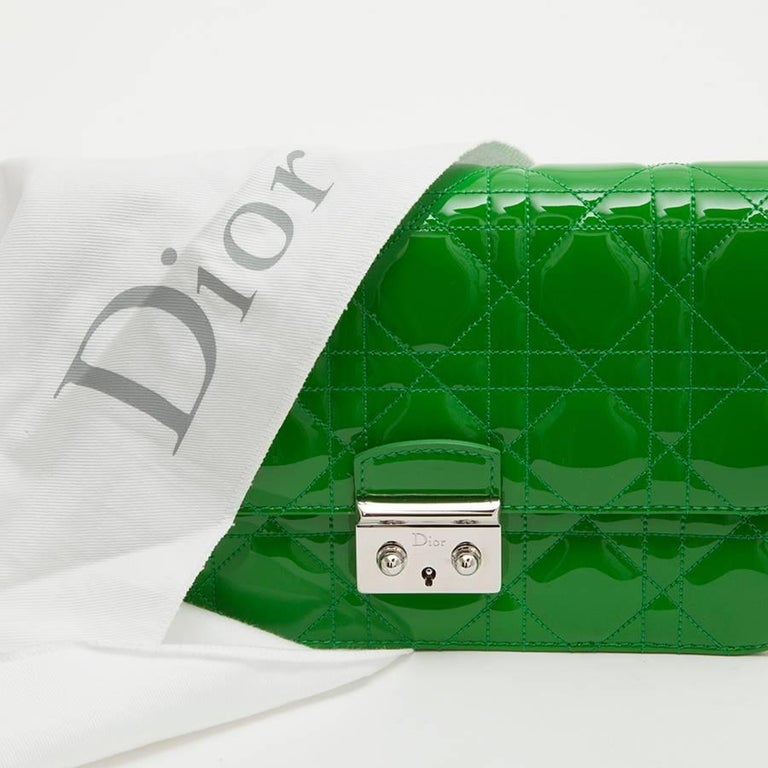 DIOR 'Miss Dior' Flap Bag in Green Patent Leather at 1stDibs | lady ...