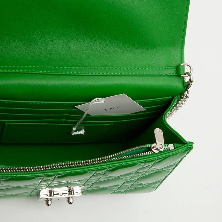 DIOR 'Miss Dior' Flap Bag in Green Patent Leather at 1stDibs | lady ...