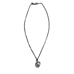 CHANEL Chain Necklace in Ruthenium and Pearl Pendant