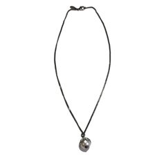 CHANEL Chain Necklace in Ruthenium and Pearl Pendant 1