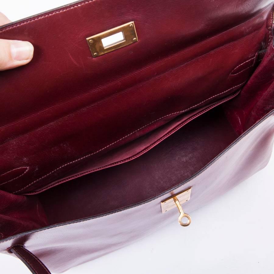 HERMES Kelly 35 '24 Faubourg'  in Red Box H Leather 1