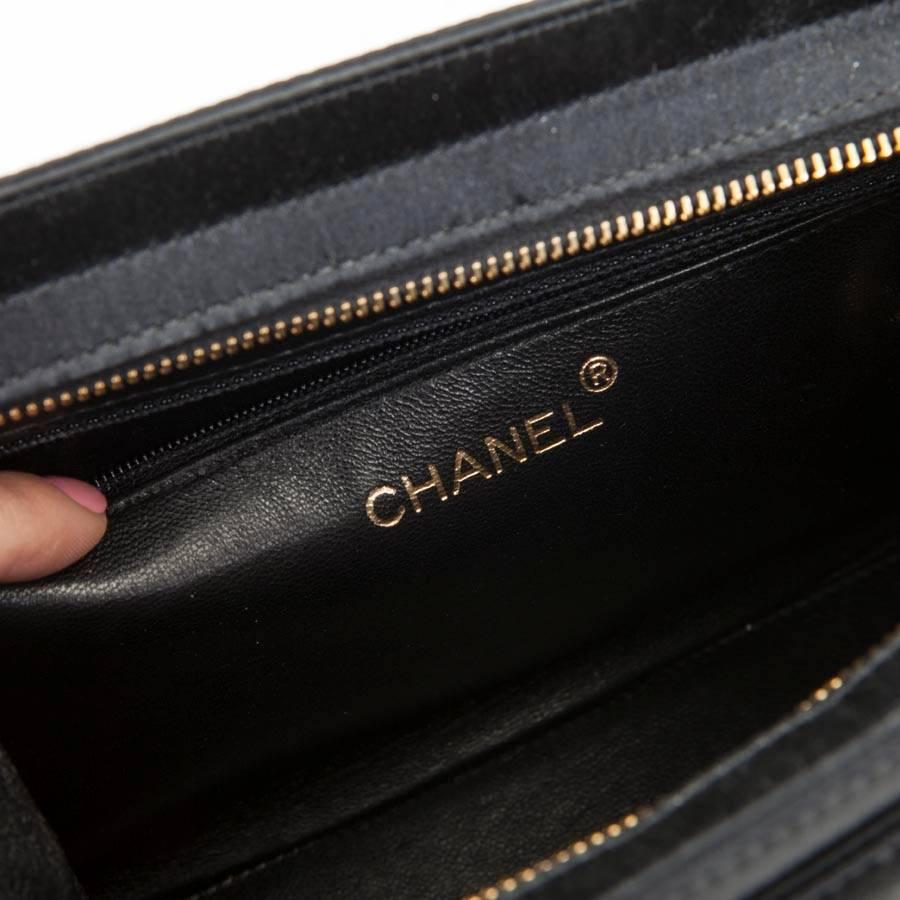 Vintage Small Chanel Bag in Black Satin 4