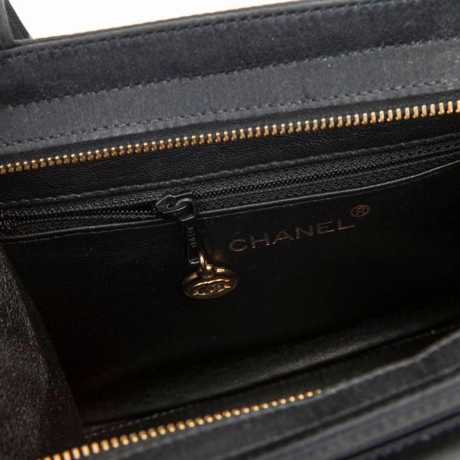 Vintage Small Chanel Bag in Black Satin 5