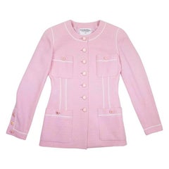 Vintage CHANEL Jacket in Pink Wool Size 38FR